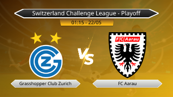Switzerland Challenge League - Playoff Grasshopper Club Zurich VS FC Aarau