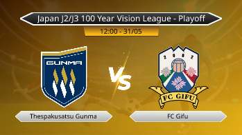 Japan J2/J3 100 Year Vision League - Playoff Thespakusatsu Gunma VS FC Gifu