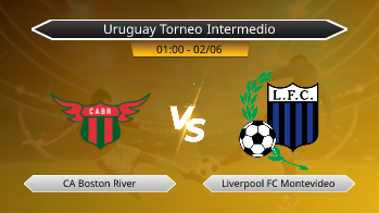 Uruguay Torneo Intermedio CA Boston River VS Liverpool FC Montevideo