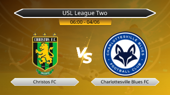 USL League Two Christos FC VS Charlottesville Blues FC