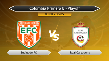Colombia Primera B - Playoff Envigado FC VS Real Cartagena
