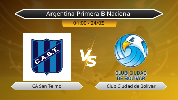Argentina Primera B Nacional CA San Telmo VS Club Ciudad de Bolivar