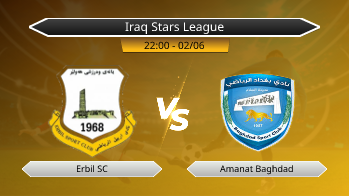 Iraq Stars League Erbil SC VS Amanat Baghdad