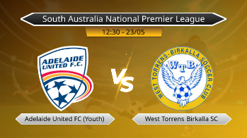 South Australia National Premier League Adelaide United FC (Youth) VS West Torrens Birkalla SC