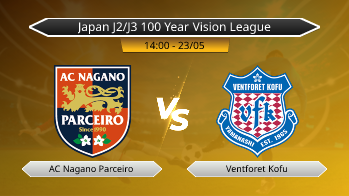 Japan J2/J3 100 Year Vision League AC Nagano Parceiro VS Ventforet Kofu