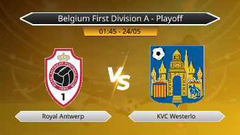 Belgium First Division A - Playoff Royal Antwerp VS KVC Westerlo