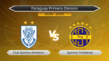 Paraguay Primera Division Club Sportivo Ameliano VS Sportivo Trinidense