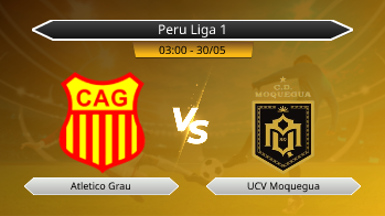 Peru Liga 1 Atletico Grau VS UCV Moquegua
