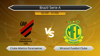 Brazil Serie A Clube Atletico Paranaense VS Mirassol Futebol Clube