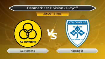 Denmark 1st Division - Playoff AC Horsens VS Kolding IF